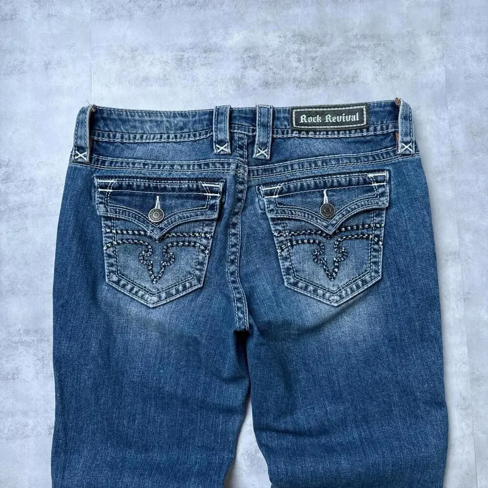 Y2K Rock Revival Jessica Skinny Women’s Denim Jeans - Picture 4 of 7
